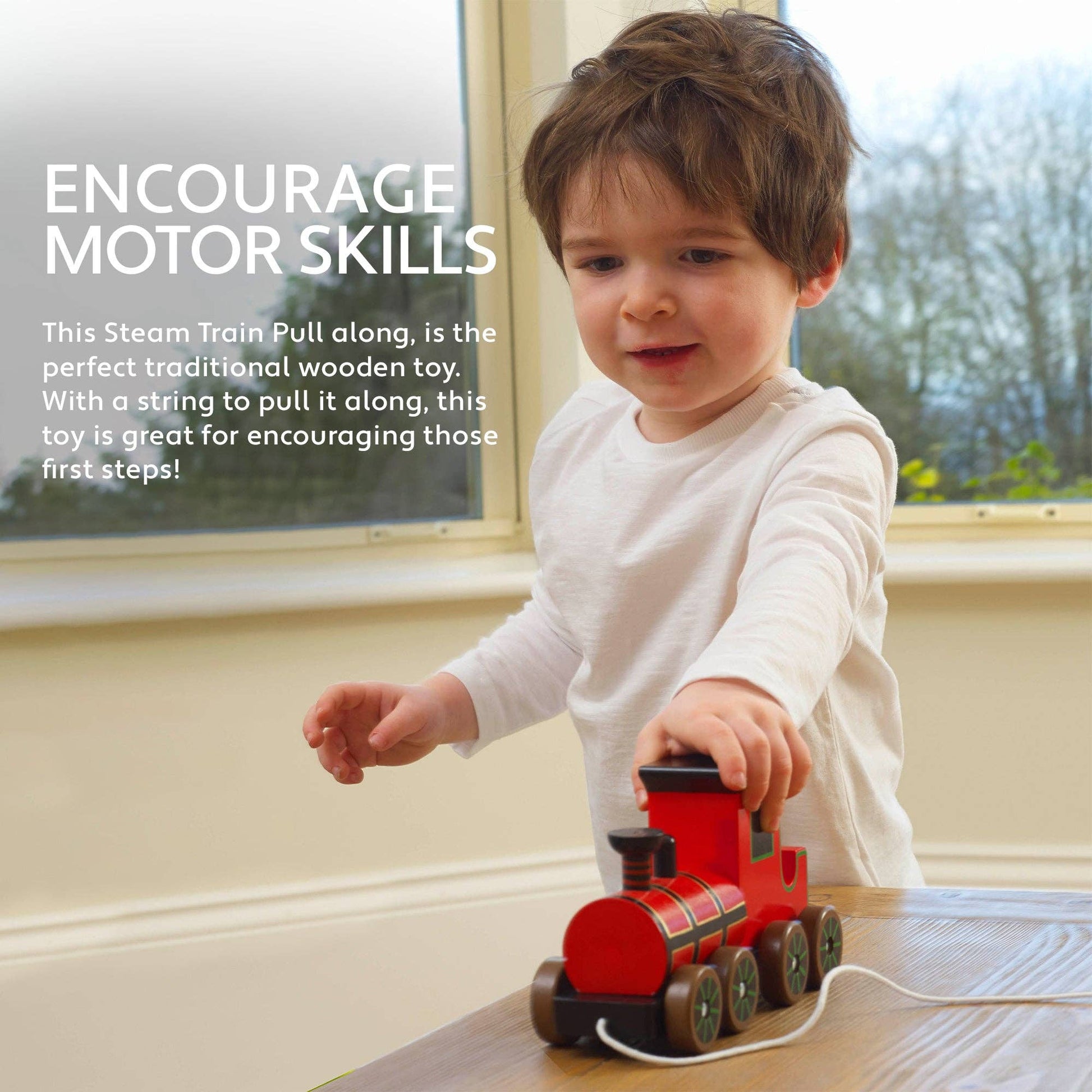 Steam Train Wooden Pull Along - Rose and Friends