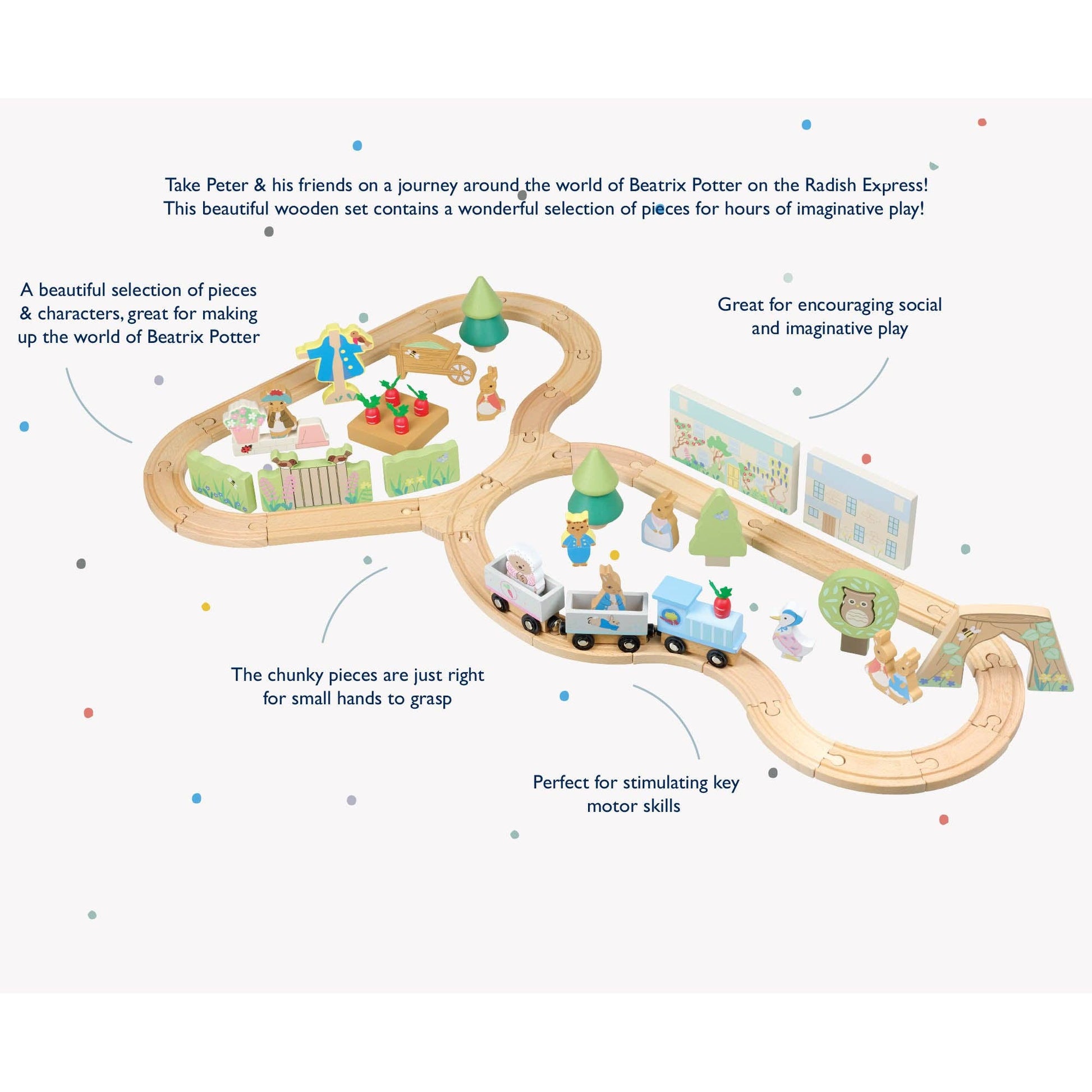 Peter Rabbit™ Wooden Train Track - Rose and Friends