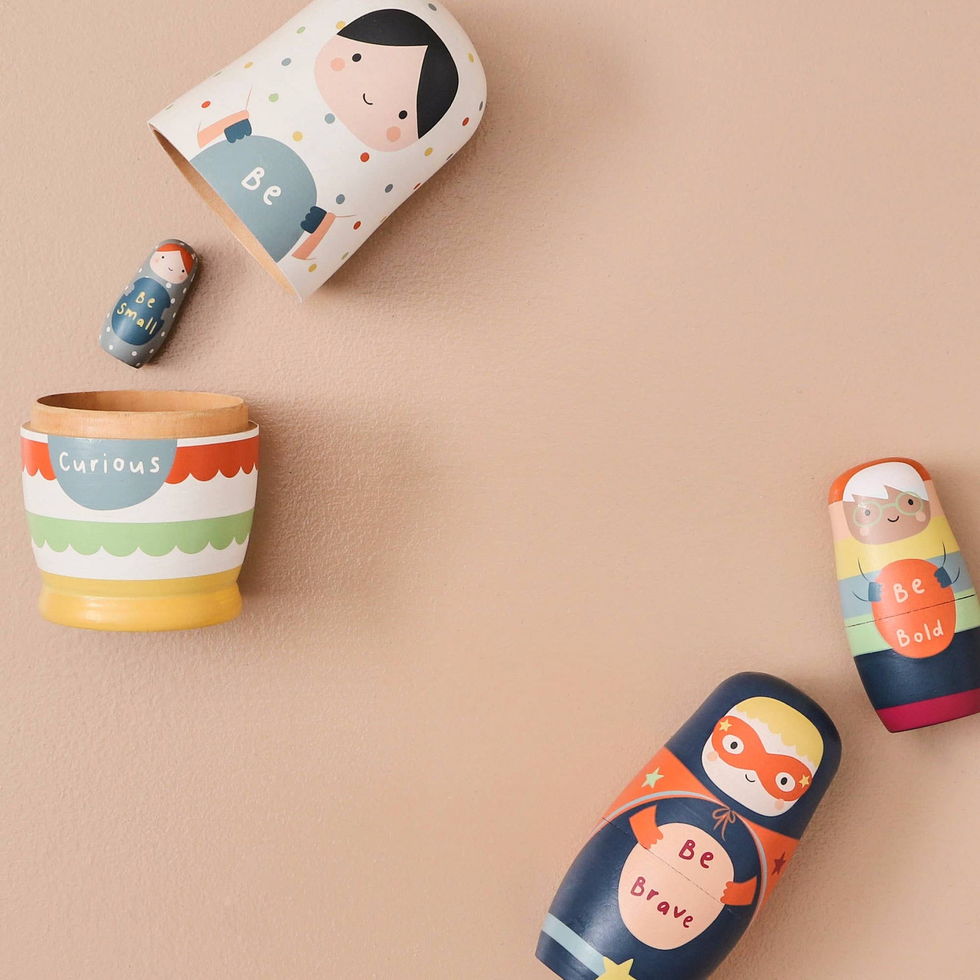 Just Bee Kids Wooden Nesting Dolls - Rose and Friends