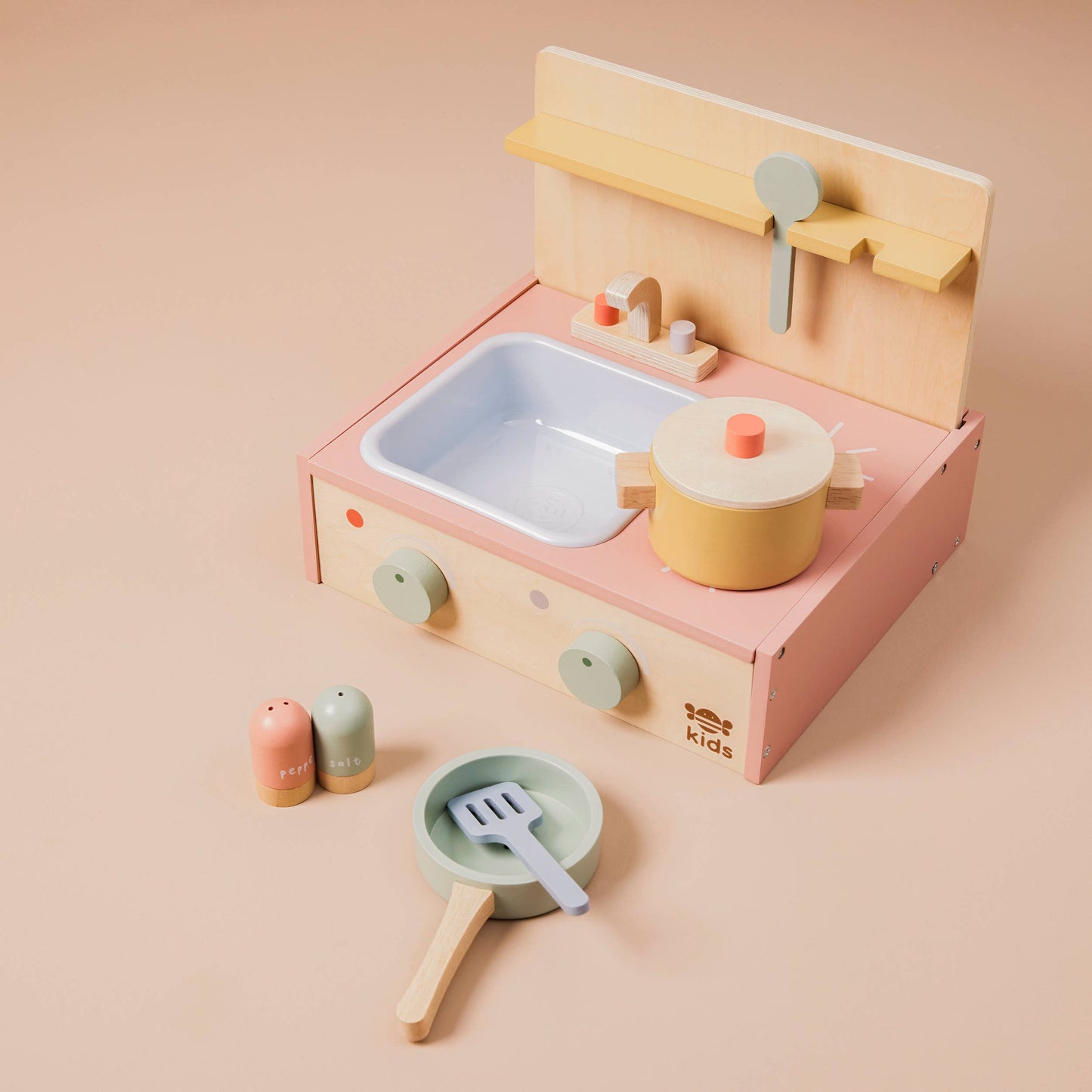 Just Bee Kids Wooden Table Top Kitchen - Rose and Friends