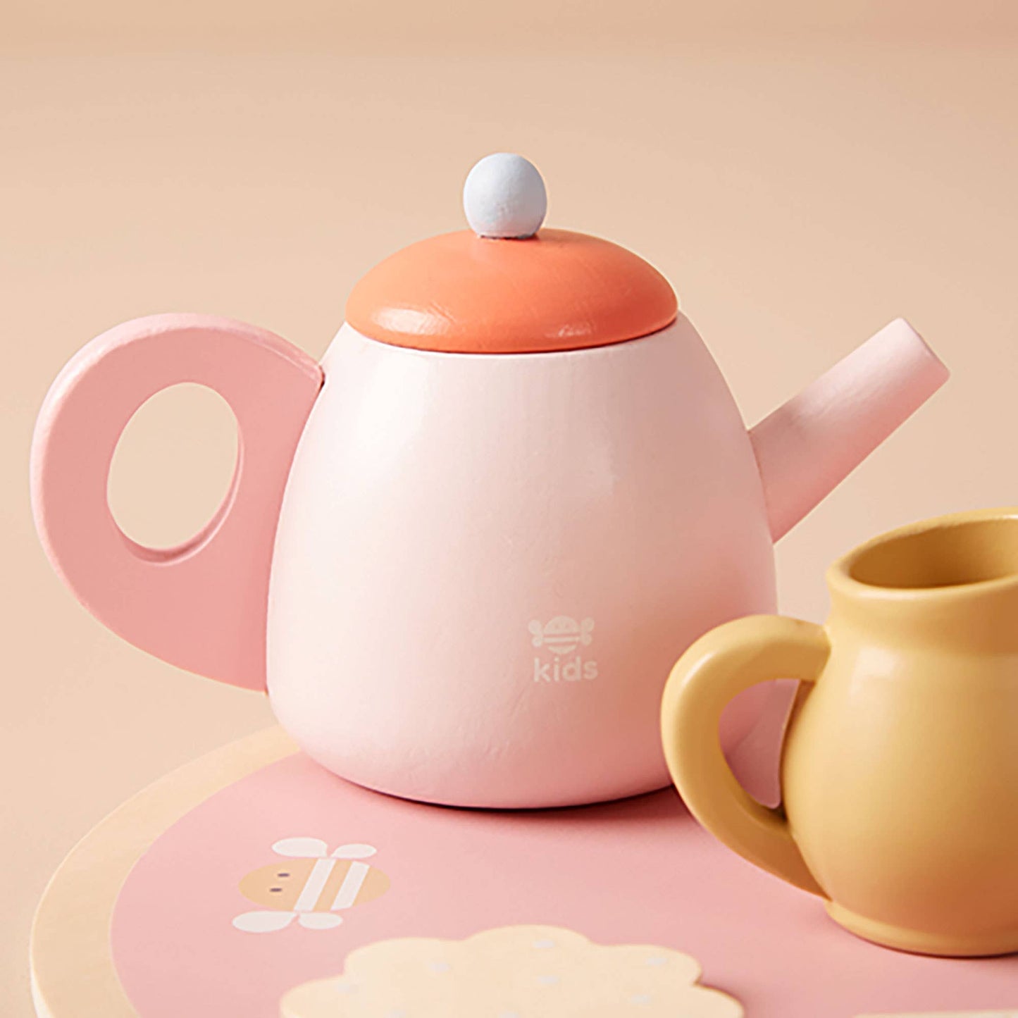 Just Bee Kids Wooden Tea Set FSC - Rose and Friends