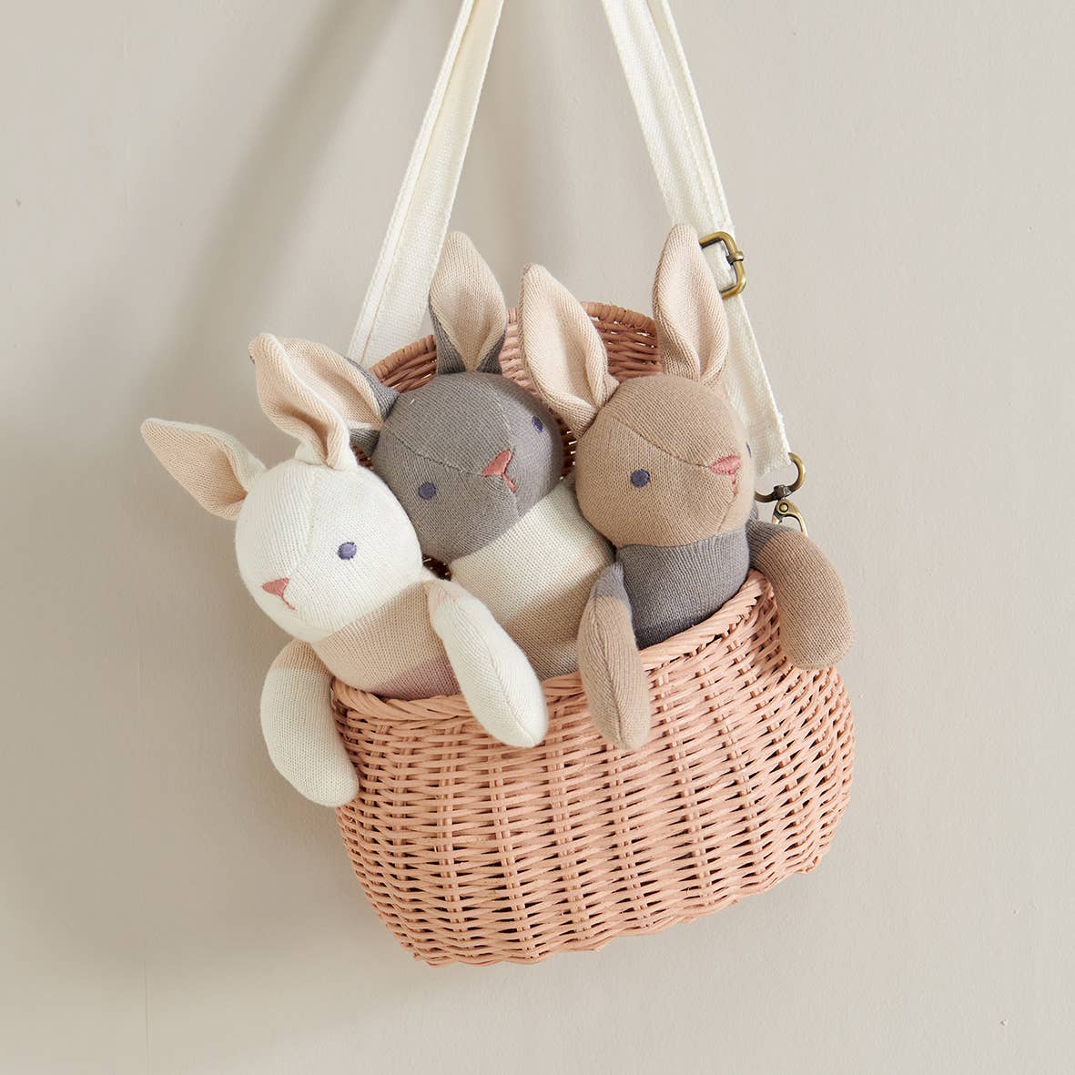 Baby Threads Cream Bunny - Organic Doll 35cm - Rose and Friends