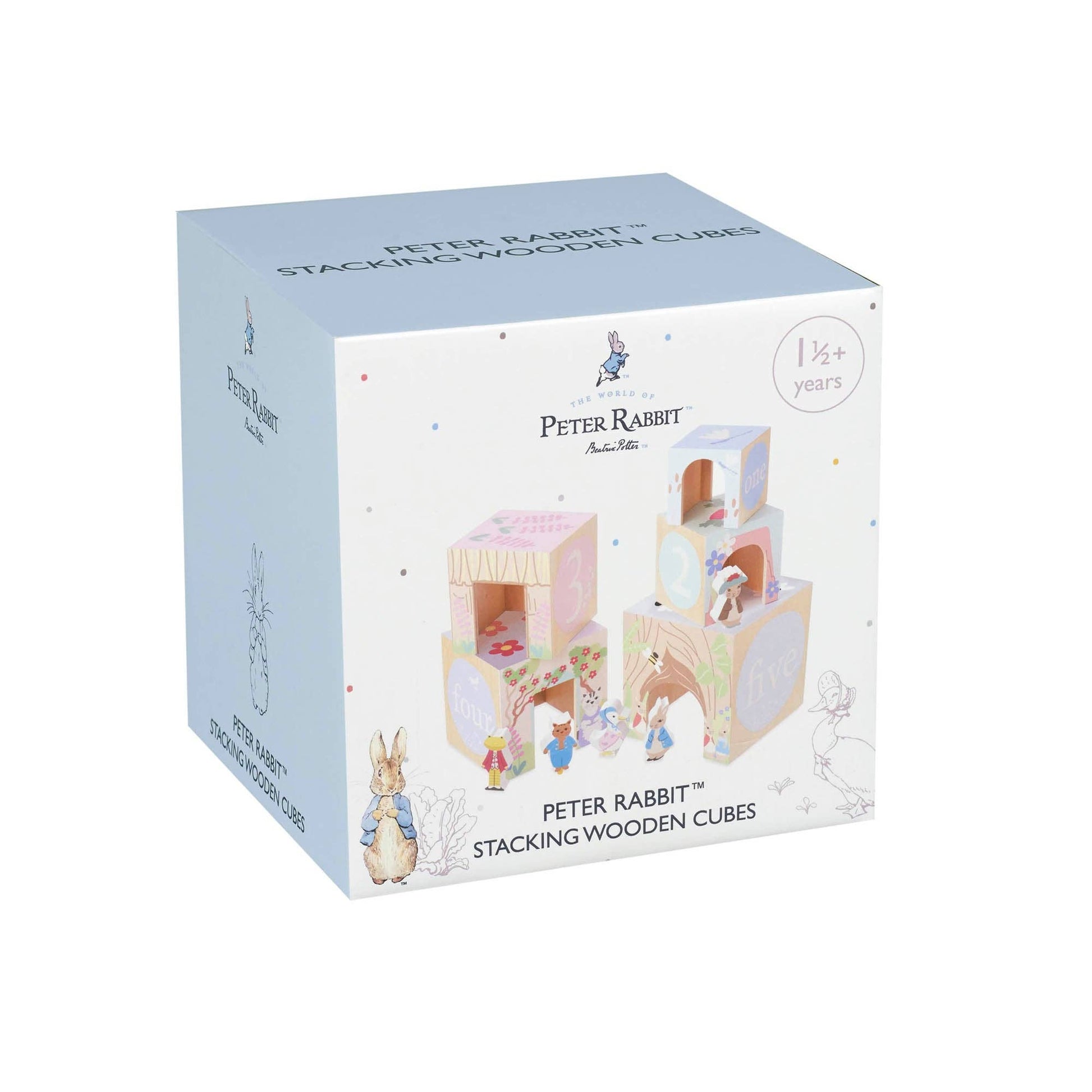Peter Rabbit™ Wooden Stacking Cubes - Rose and Friends