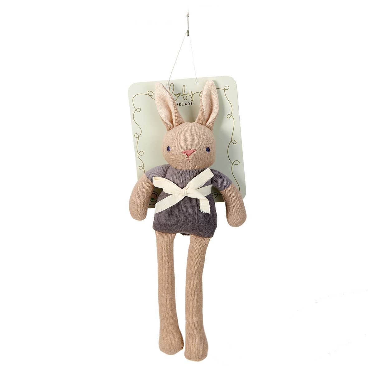 Baby Threads Taupe Bunny - Organic Doll 35cm - Rose and Friends