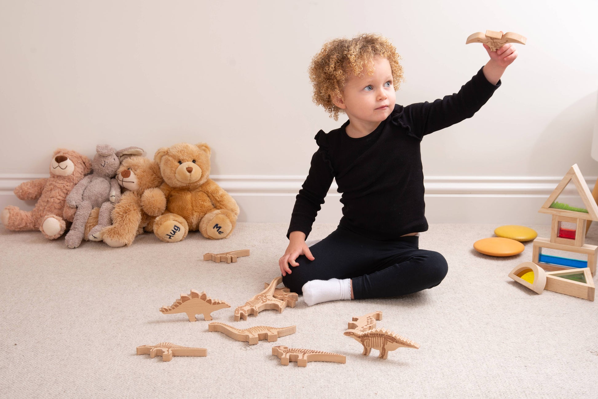 Dinosaur Wooden Blocks - Building Blocks - Wooden Toys - Rose and Friends
