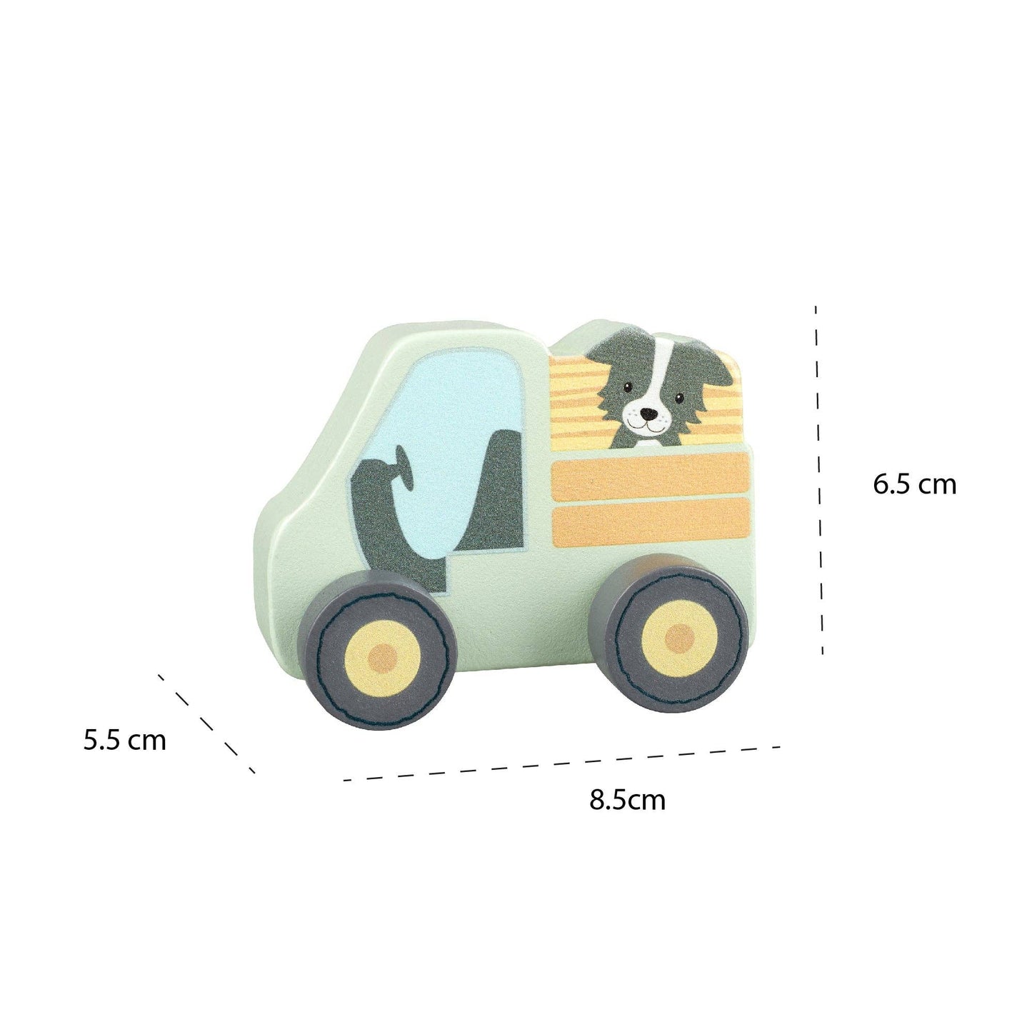 Farm Truck First Wooden Push Toy - Rose and Friends