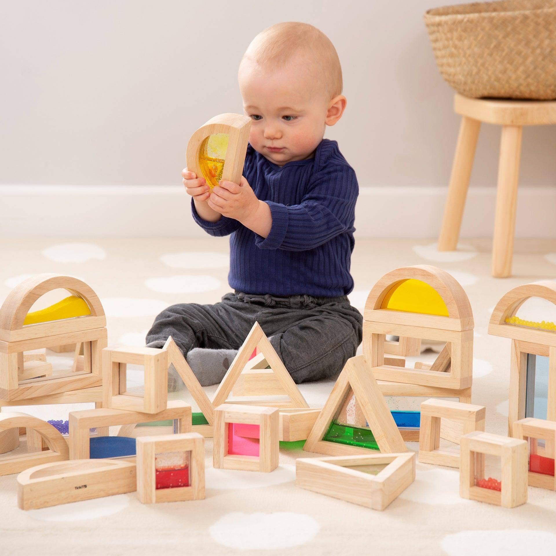 Large Mirror Blocks - Pk8 - Rose and Friends