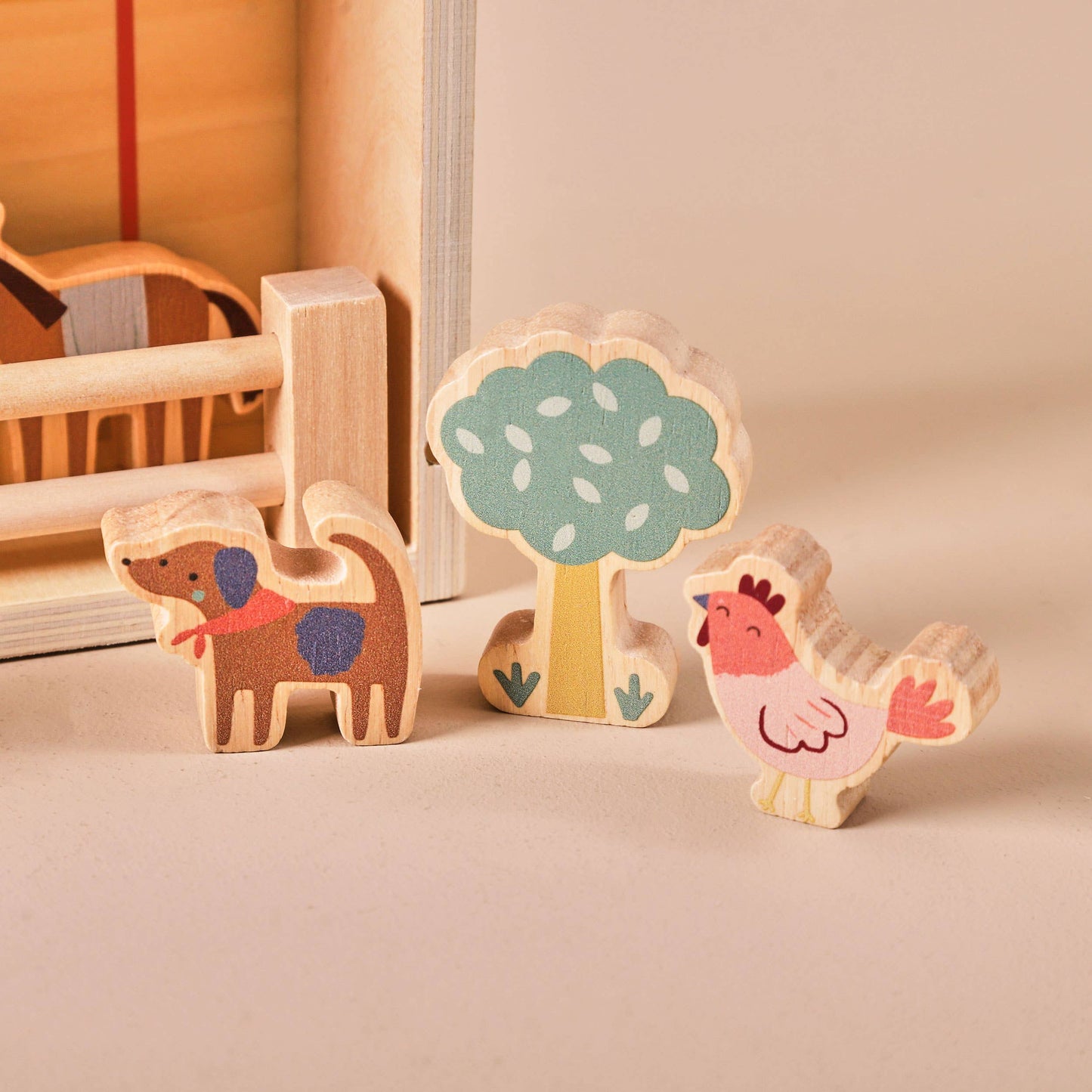 Just Bee Kids Wooden Farm House with Characters FSC® - Rose and Friends