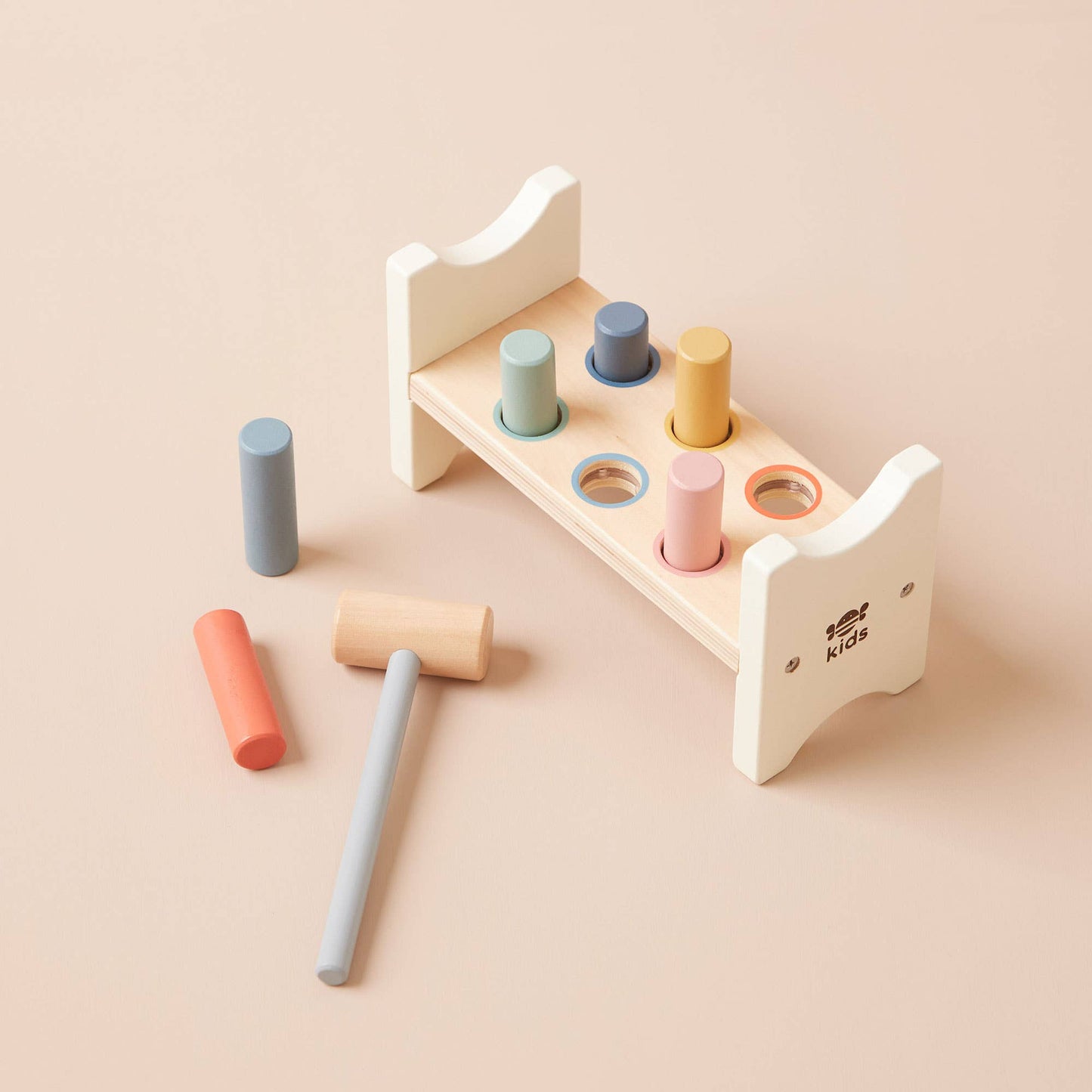 Just Bee Kids Wooden Hammer Bench - Rose and Friends