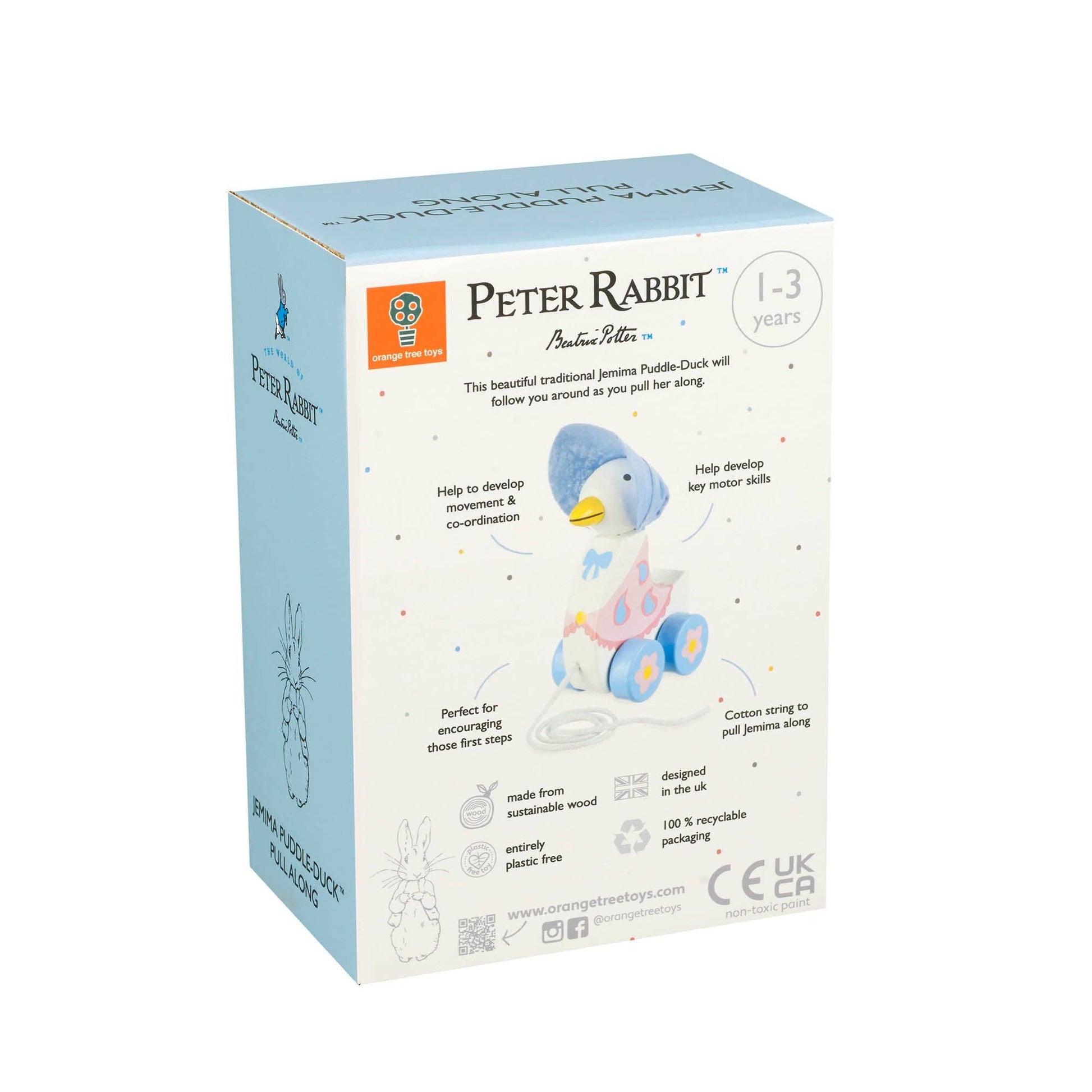 Jemima Puddle-Duck™ Wooden Pull Along - Rose and Friends