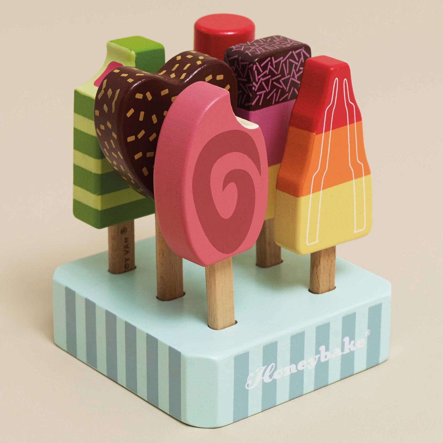 Wooden Ice Lollies Popsicles - Rose and Friends