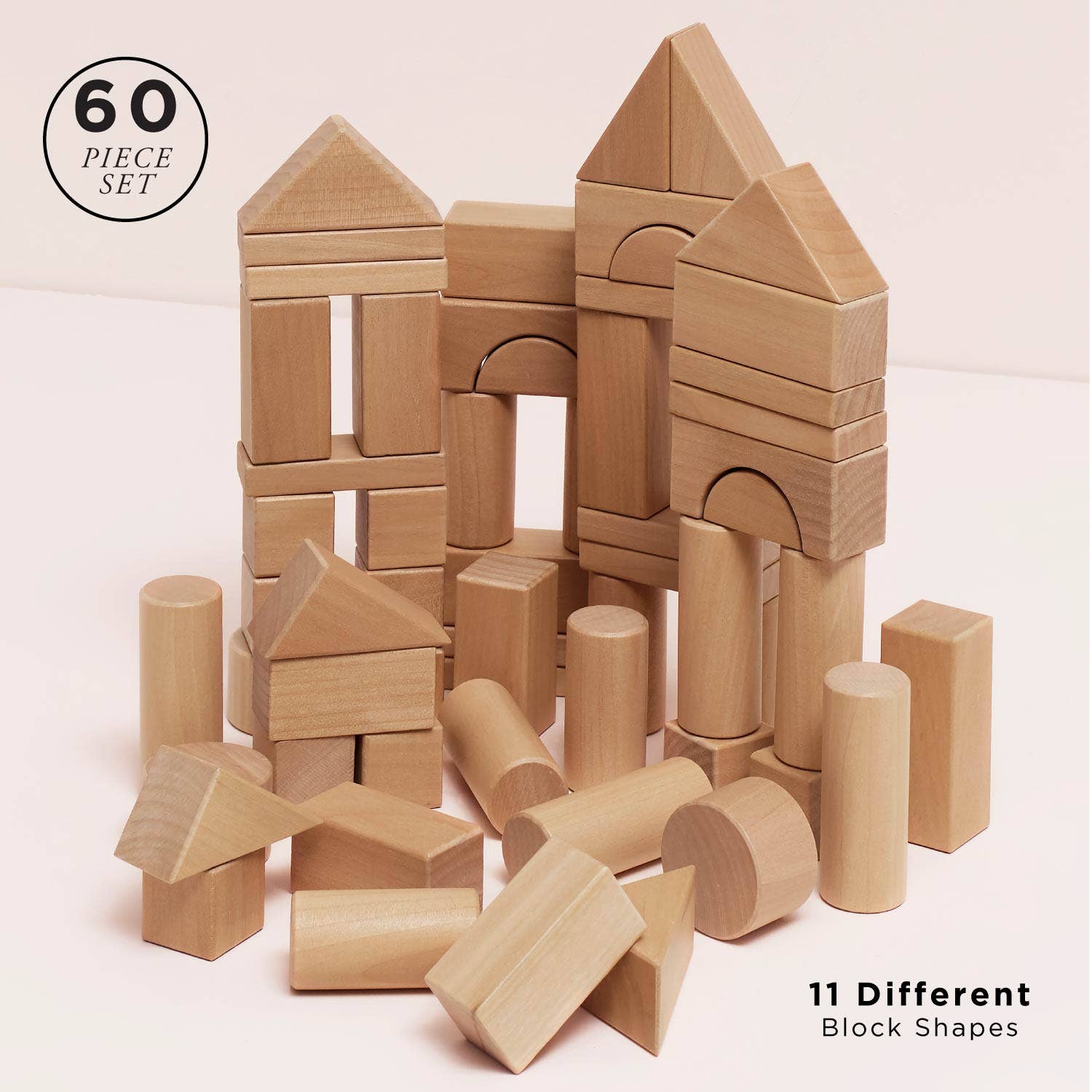 Natural Wood Building Blocks - Rose and Friends