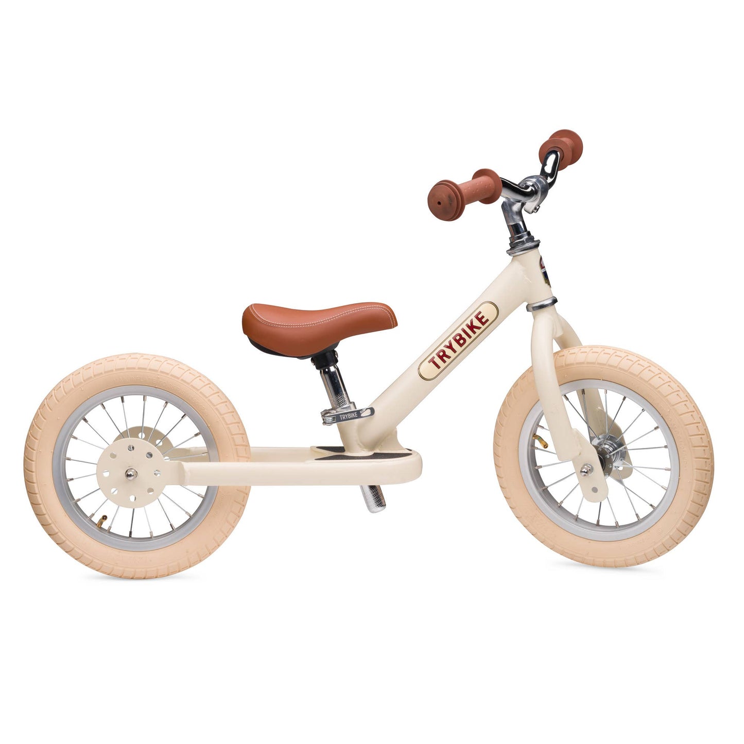 Trybike - Matte 2 In 1 Balance Bike / Trike - Vintage Cream - Rose and Friends