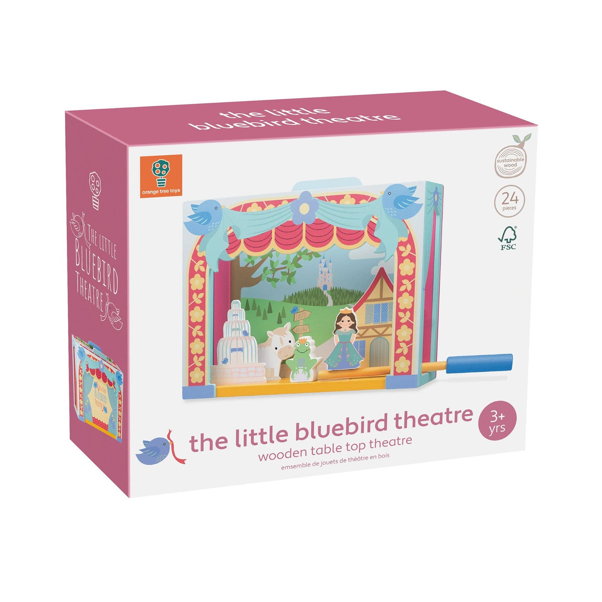 The Little Bluebird Wooden Tabletop Theatre - Rose and Friends