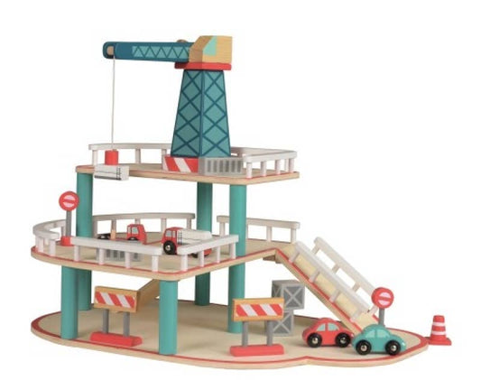 Egmont Toys Wooden Toy Garage With Crane