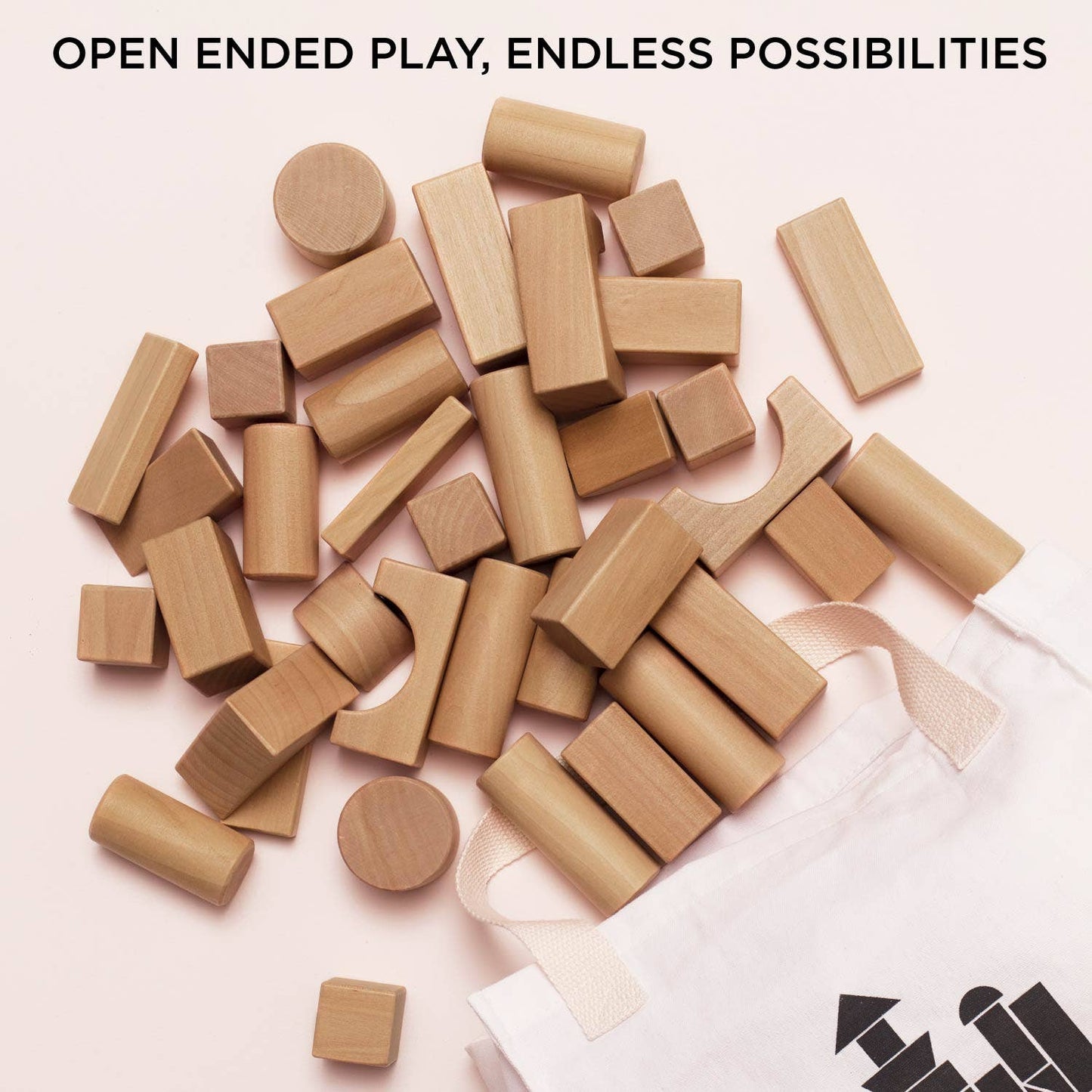 Natural Wood Building Blocks - Rose and Friends