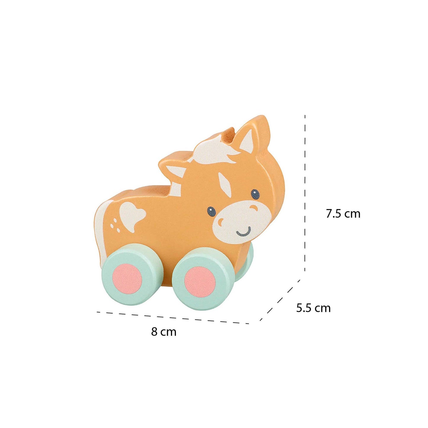 Pony First Wooden Push Toy - Rose and Friends