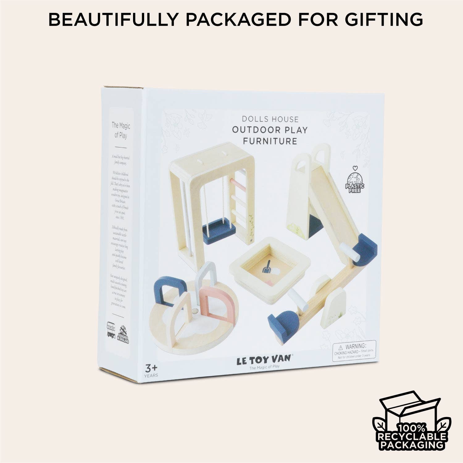 Dolls House Outdoor Play Furniture - Rose and Friends