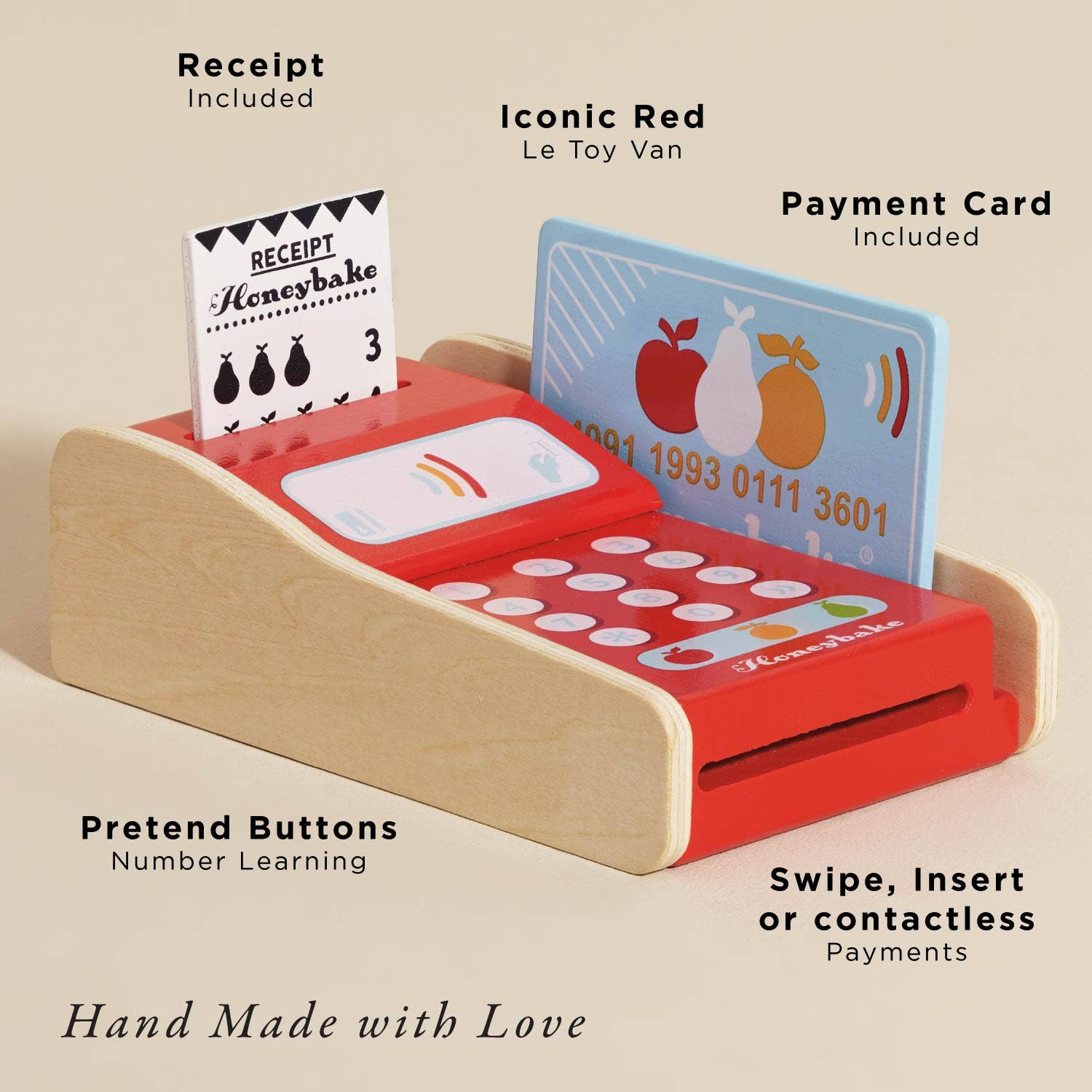 Wooden Shop Card Machine - Rose and Friends