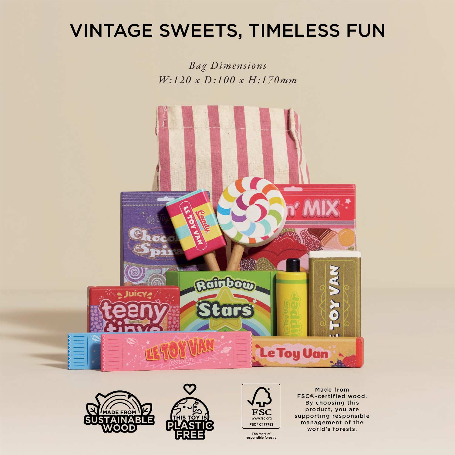 Retro Sweets and Candy Roleplay Set - Rose and Friends