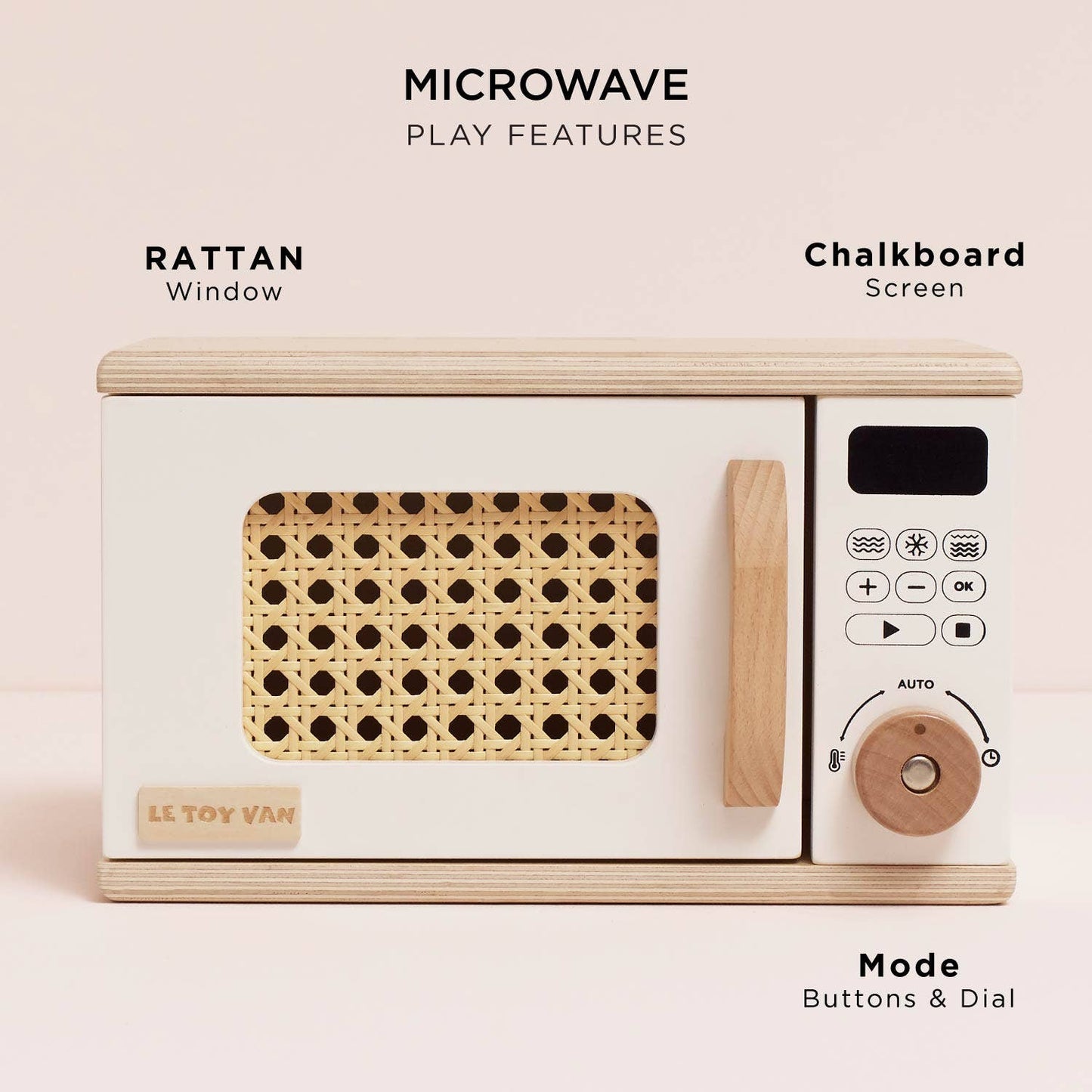 Wooden Microwave - Rose and Friends