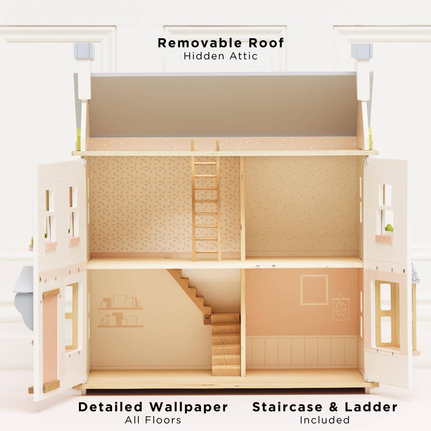 Mayberry Manor Wooden Dolls House - Rose and Friends