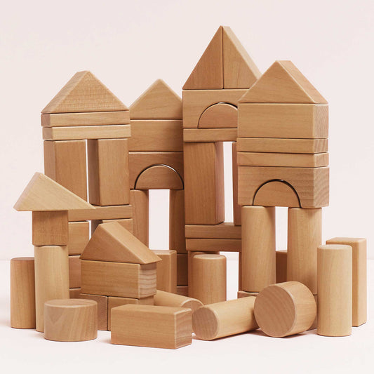 Natural Wood Building Blocks - Rose and Friends
