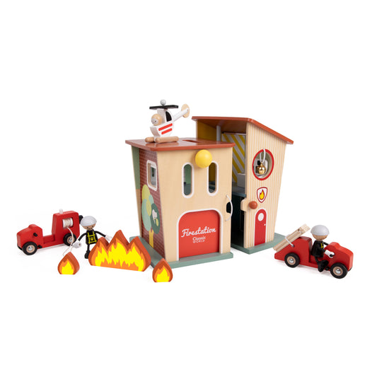 Classic World Fire Station - Rose and Friends