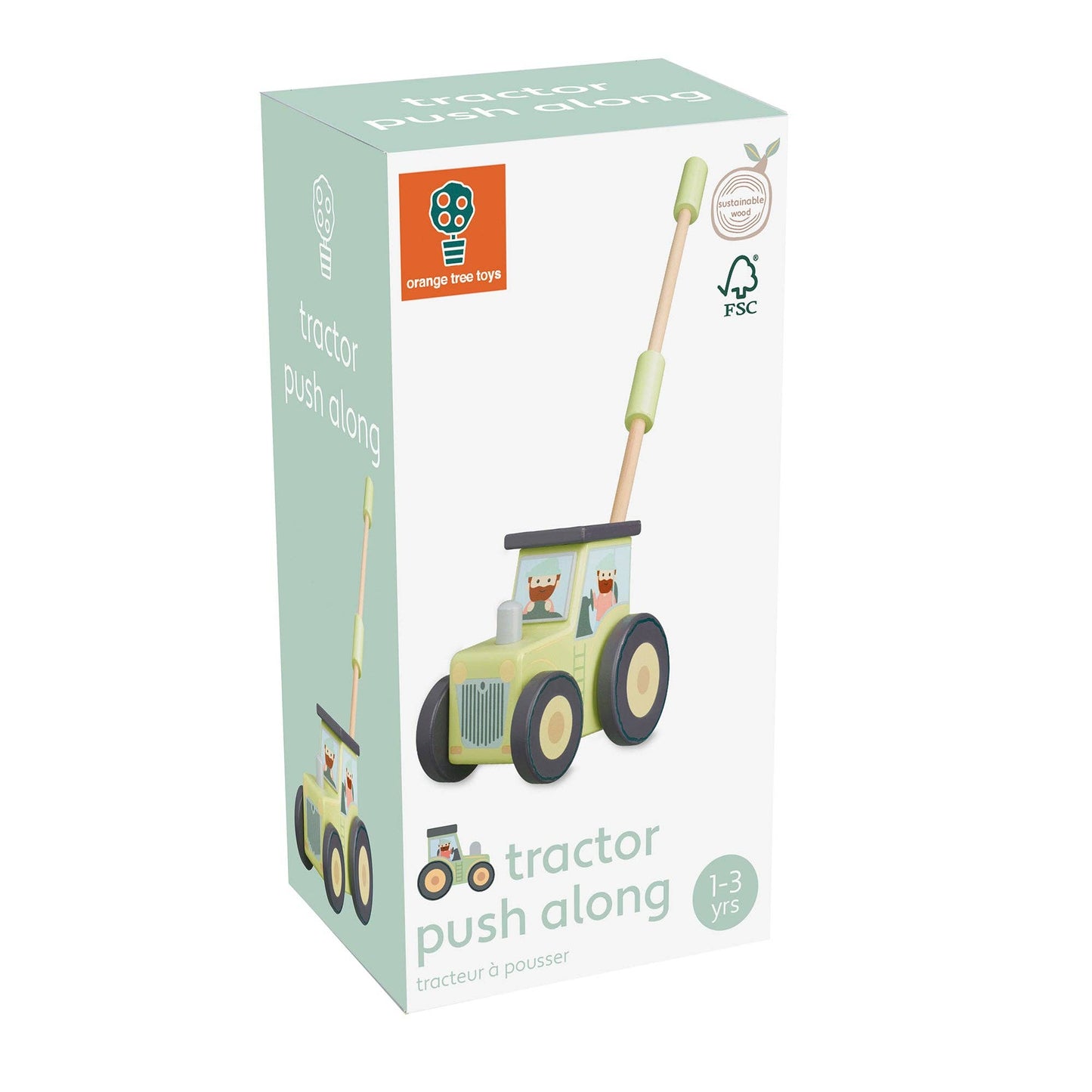 NEW! Tractor Wooden Boxed Push Along - Rose and Friends