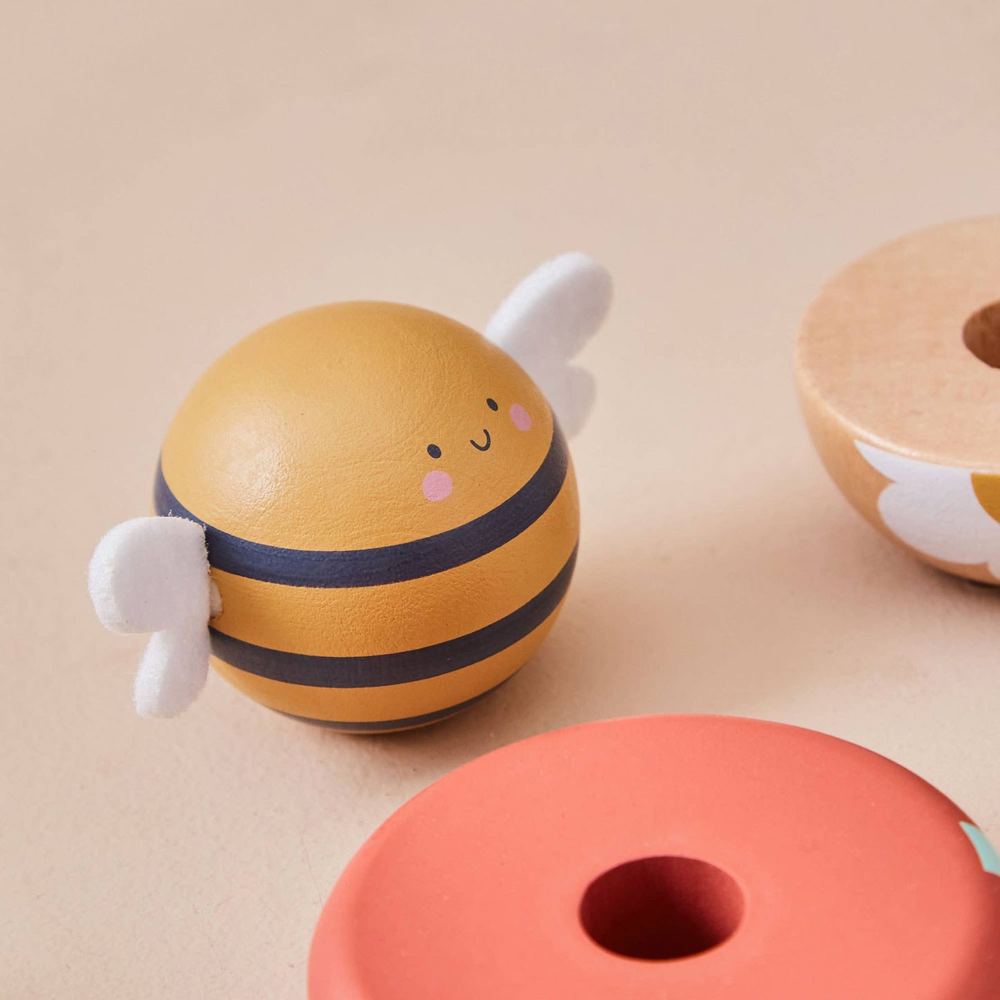 Just Bee Kids Wooden Bee Stacking Toy - Rose and Friends