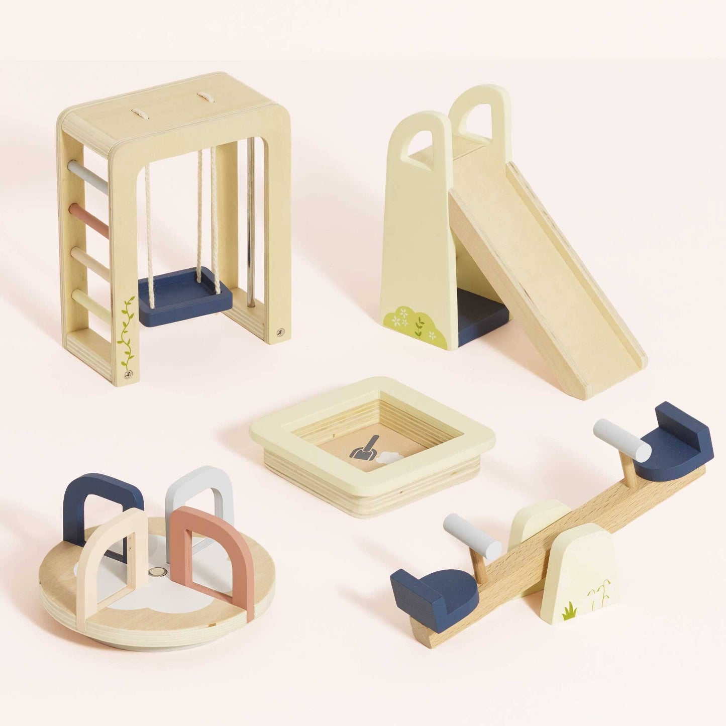 Dolls House Outdoor Play Furniture - Rose and Friends