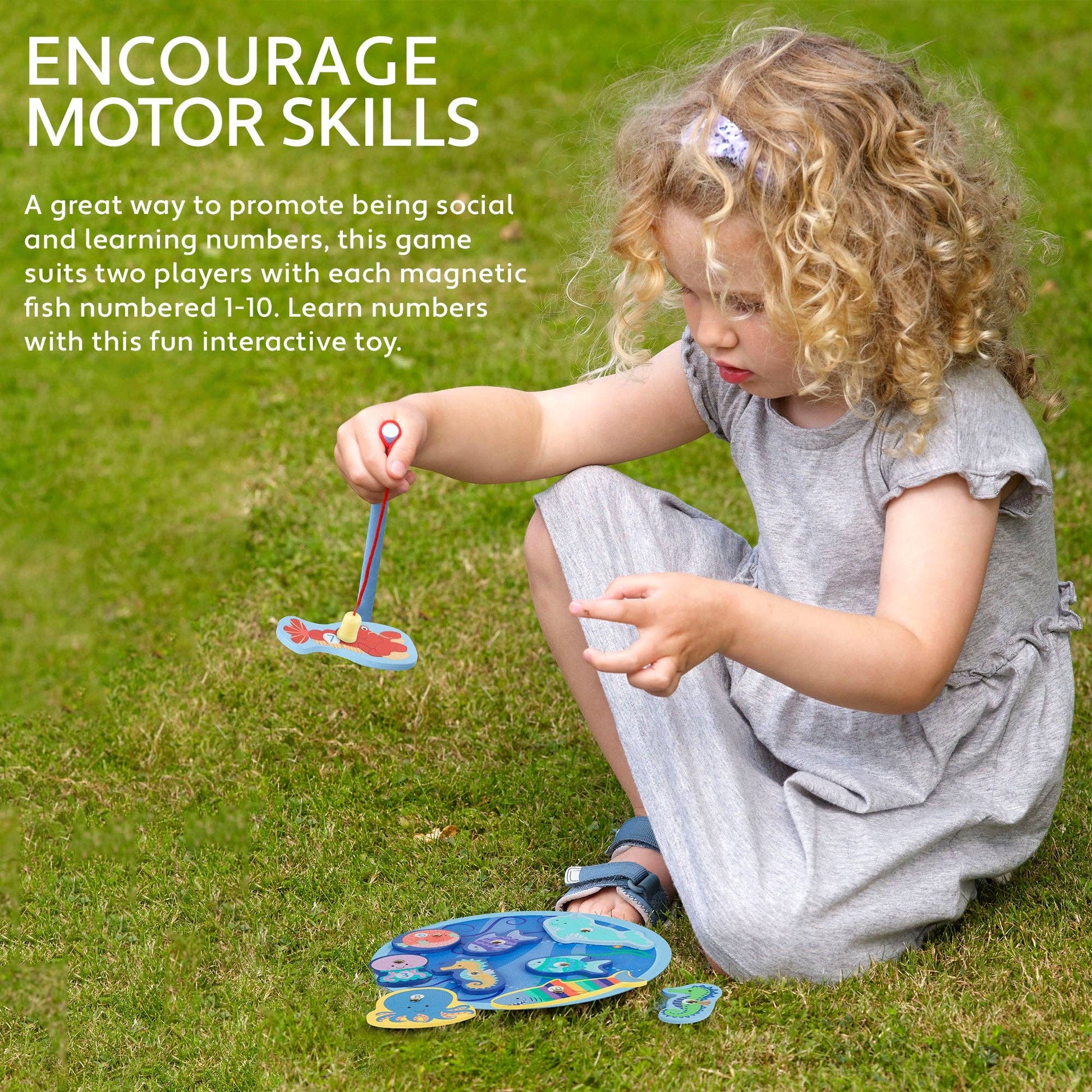 Magnetic Wooden Fishing Game - Rose and Friends