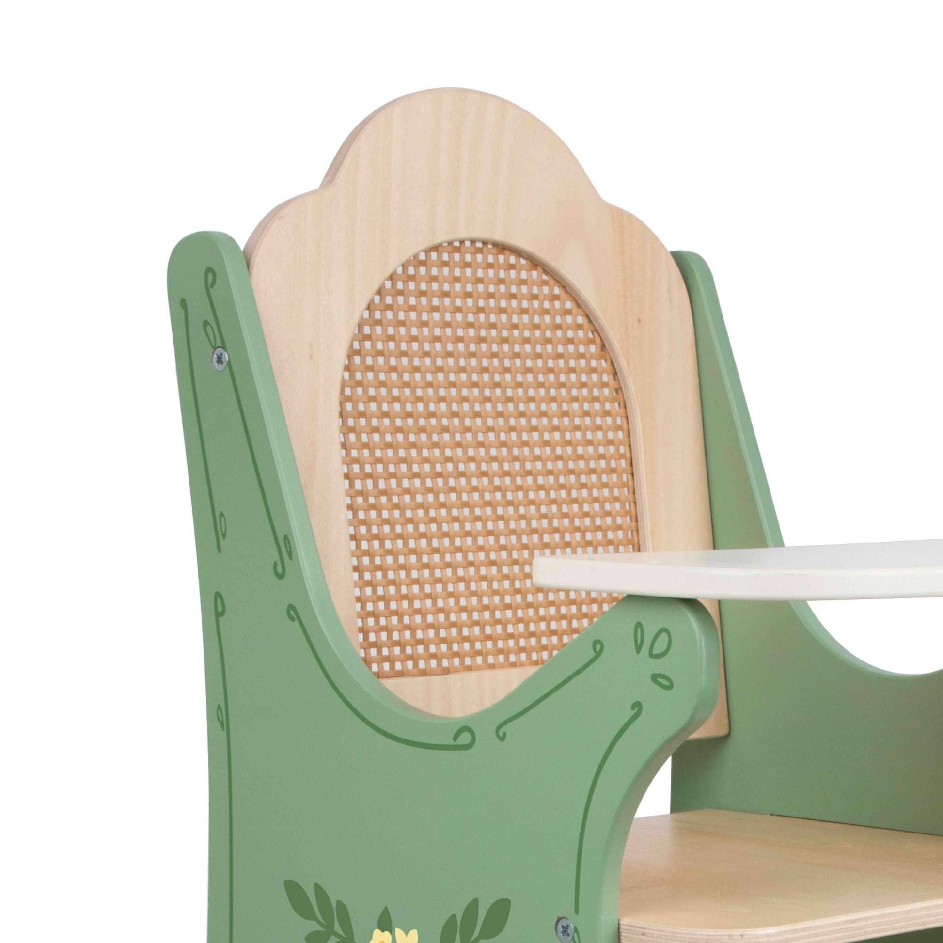 Classic World Vintage Highchair Wooden Doll Feeding Chair - Rose and Friends
