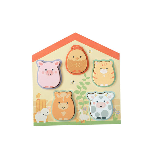 Farmyard Wooden Barn Shape Puzzle - Rose and Friends