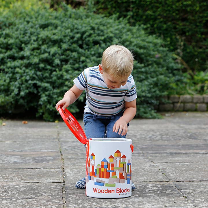 Classic World 100 Wooden Blocks & Shape Sorter Learning Set