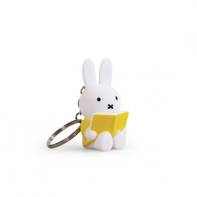 Miffy with Book Keyring - Yellow - 6cm - Rose and Friends