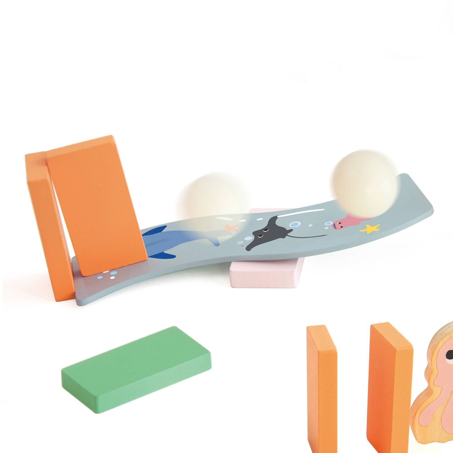 Classic World Ocean Dominoes – Fun Wooden FSC Domino Game