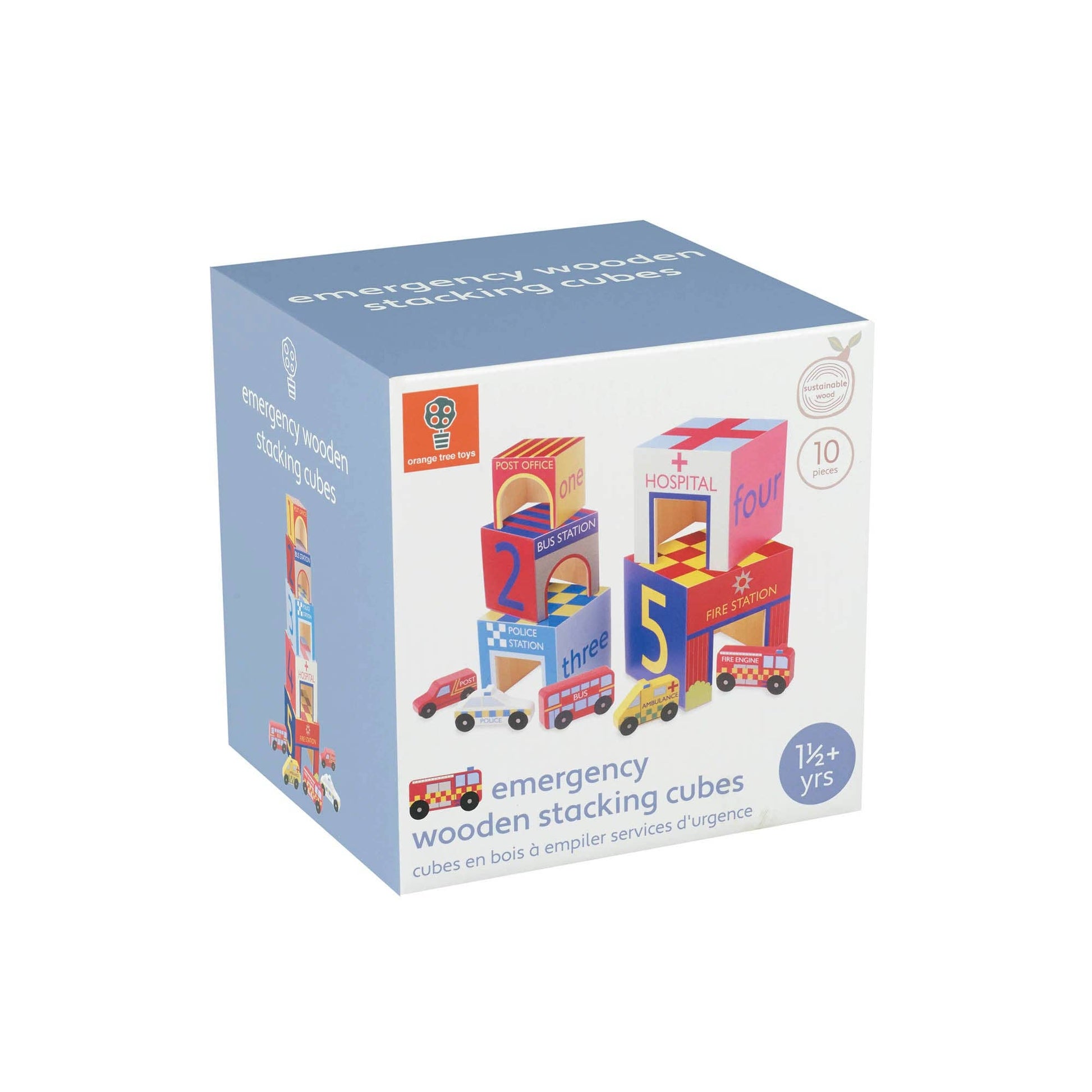 Emergency Services Wooden Stacking Cubes - Rose and Friends