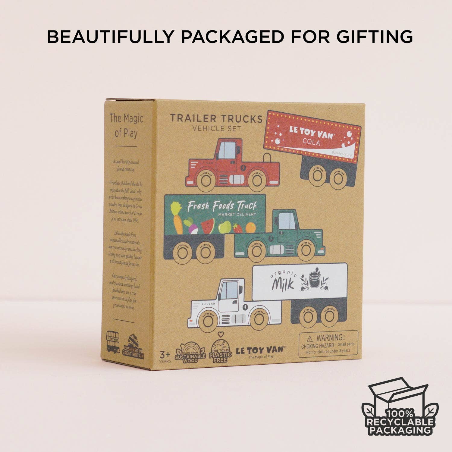 Wooden Trailer Truck Set - Rose and Friends