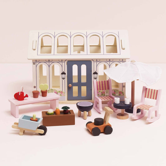 Dolls House Conservatory Playset - Rose and Friends