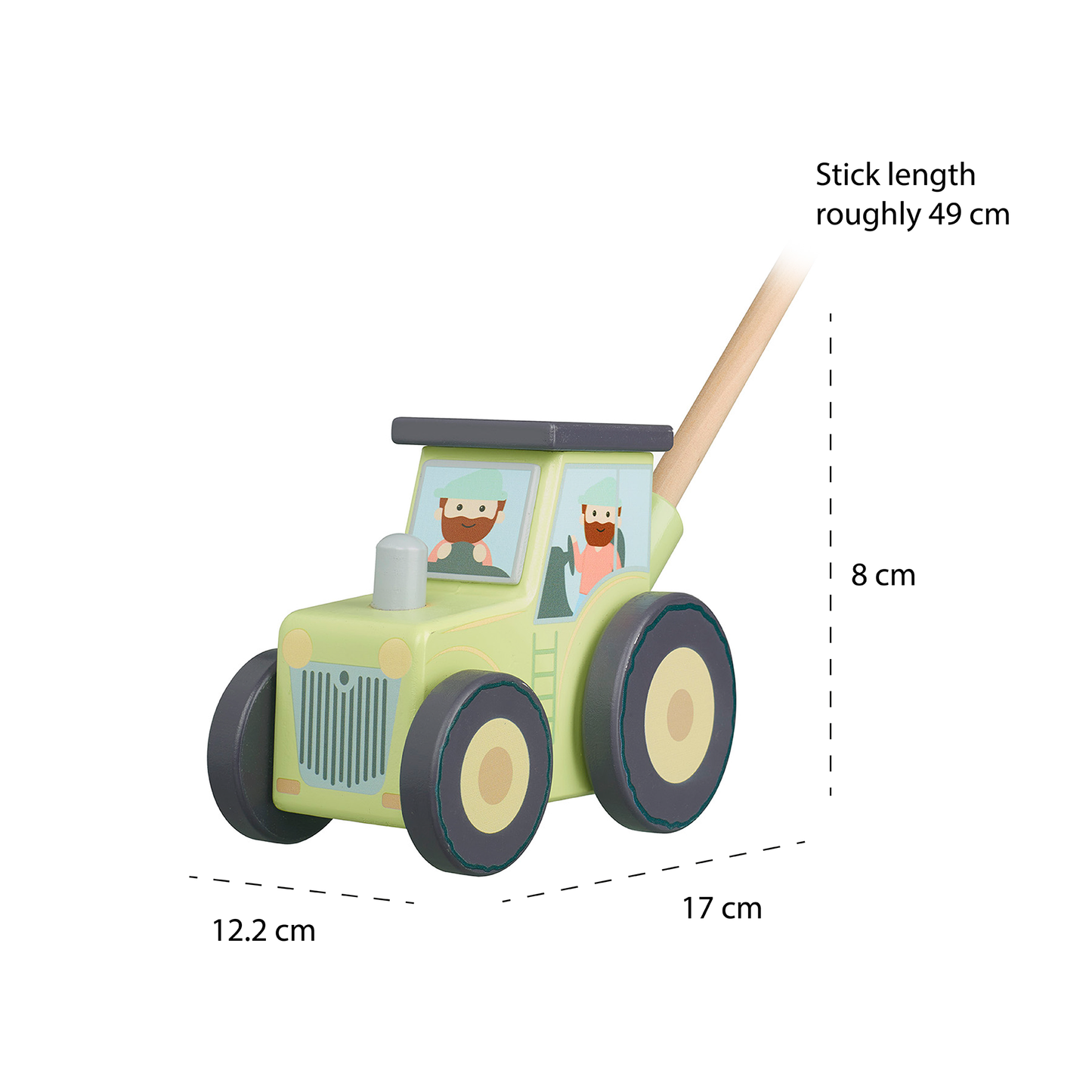 NEW! Tractor Wooden Boxed Push Along - Rose and Friends