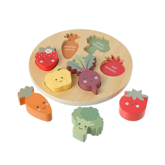 Happy Veggies Wooden Puzzle - Rose and Friends