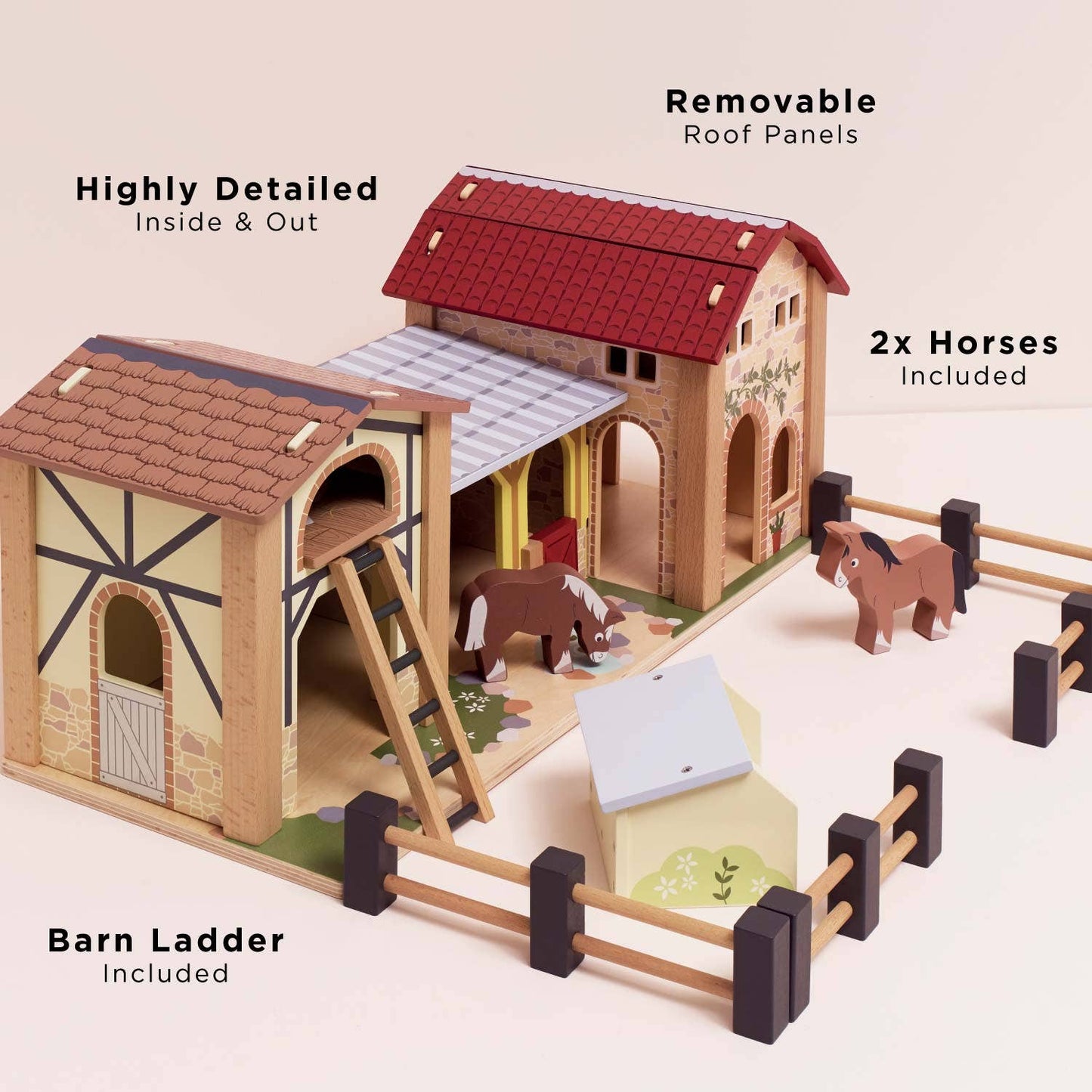 Wooden Farmyard Stables - Rose and Friends