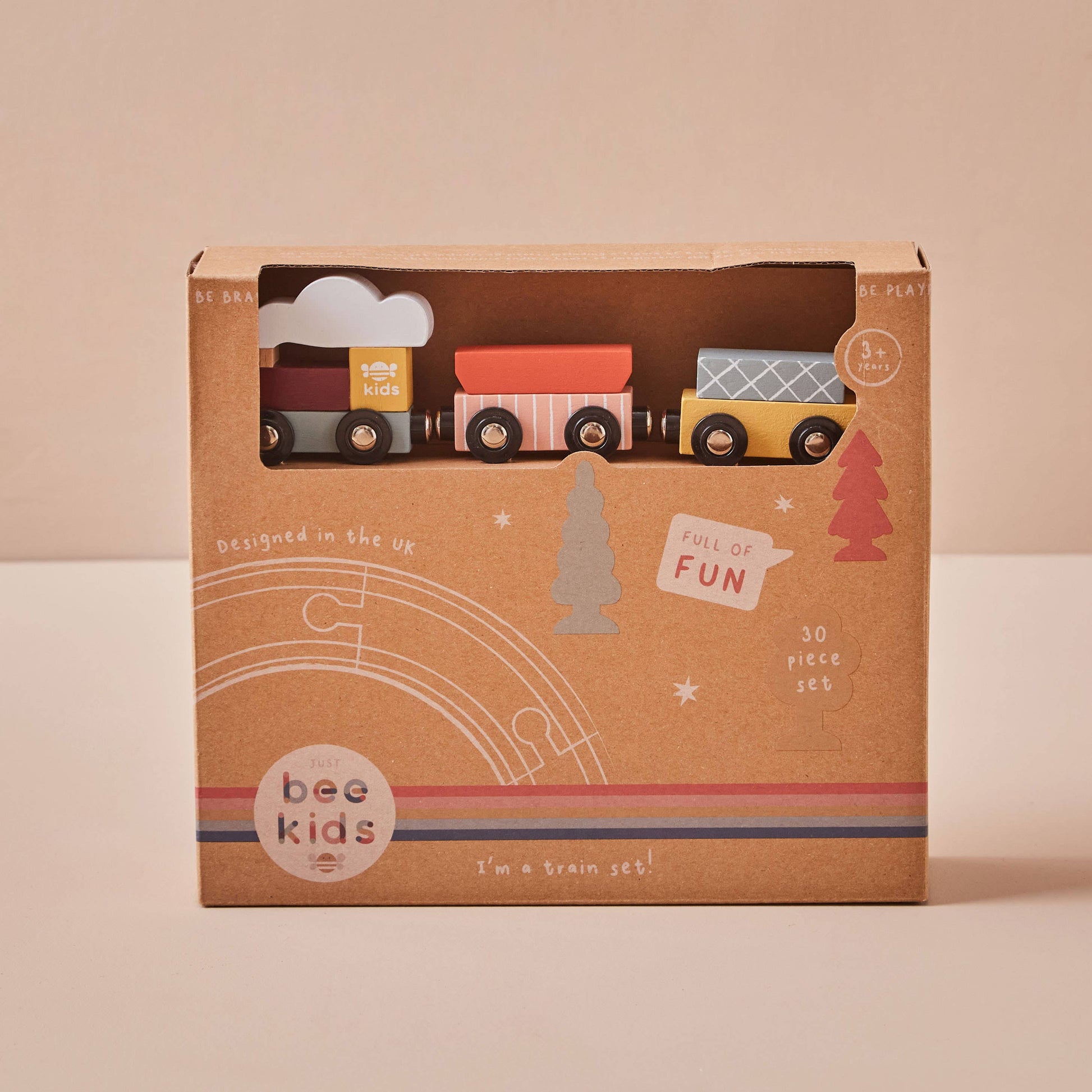 Just Bee Kids Wooden Kids Train Set (FSC) - Rose and Friends