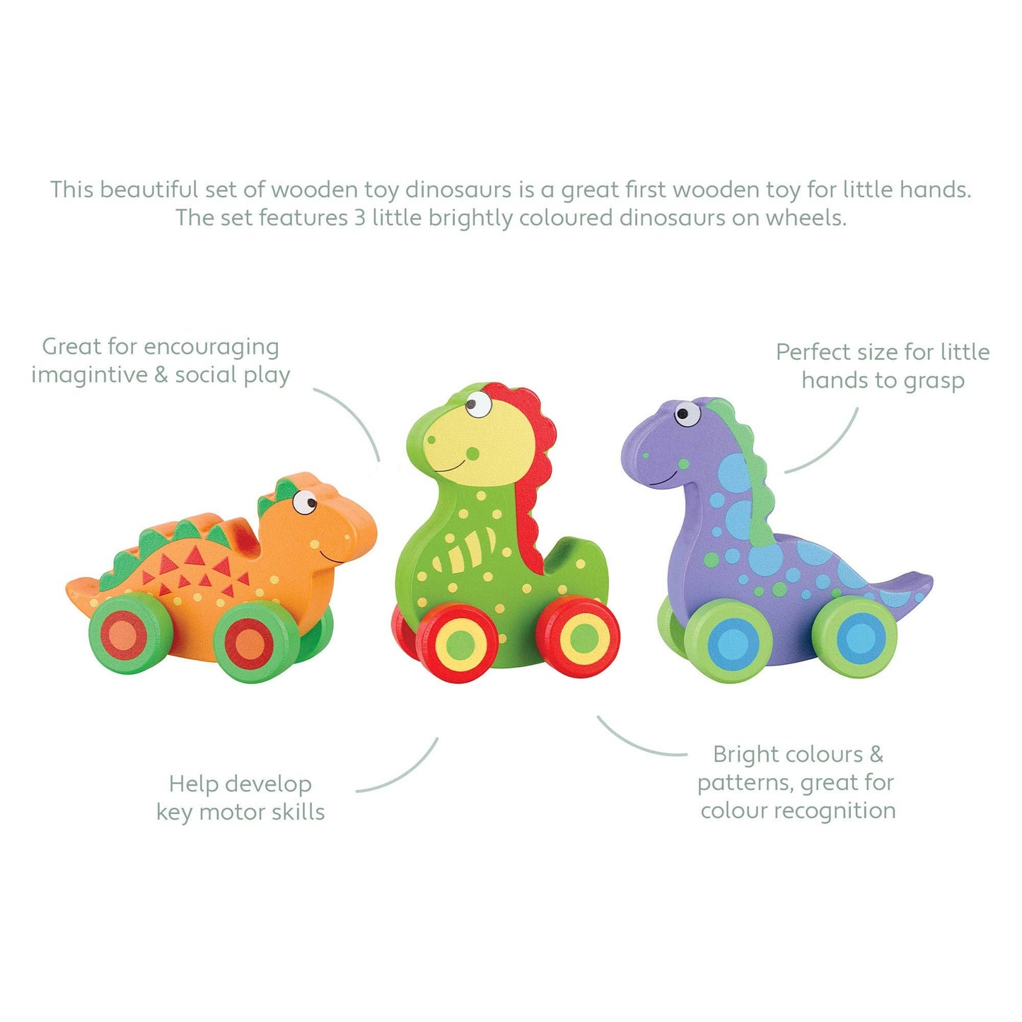 First Dinosaurs Wooden - Rose and Friends