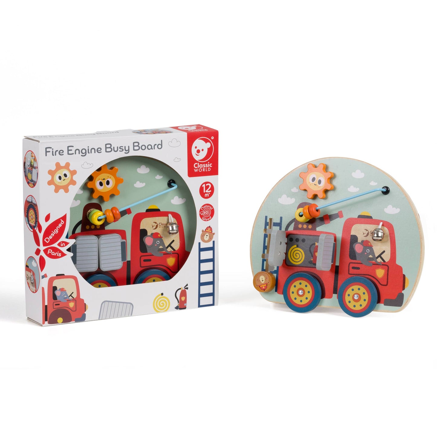 Classic World - Fire Engine Busy Board - Rose and Friends