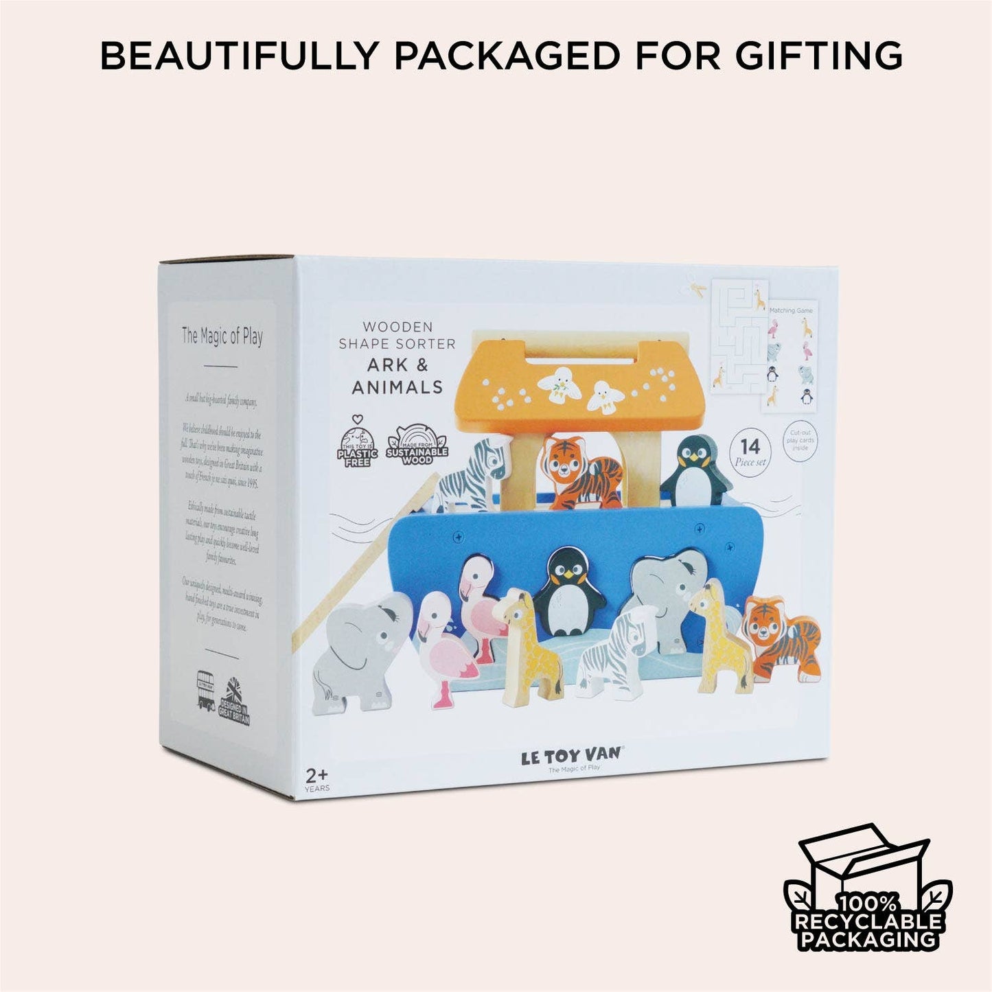 Noah's Ark & Animals Shape Sorter - Rose and Friends