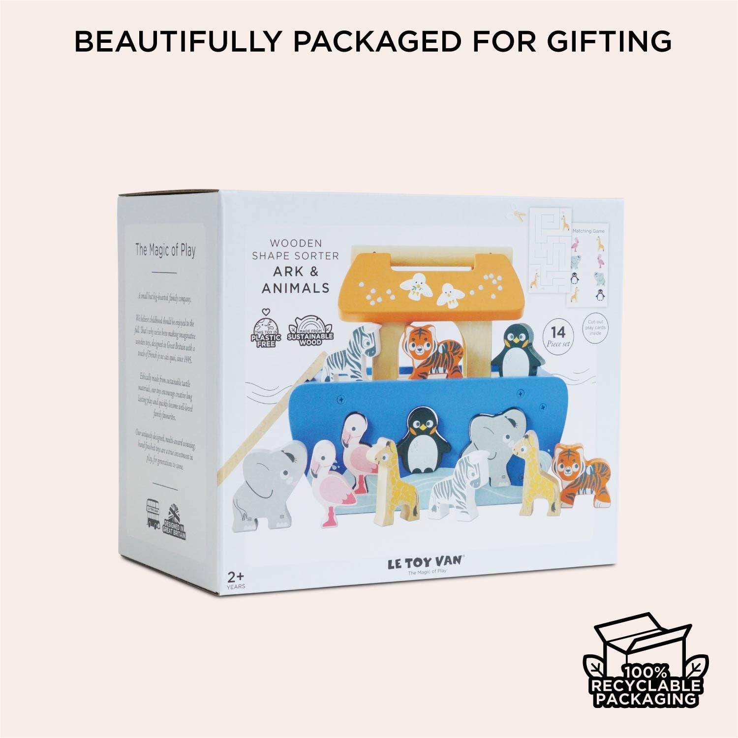 Noah's Ark & Animals Shape Sorter - Rose and Friends