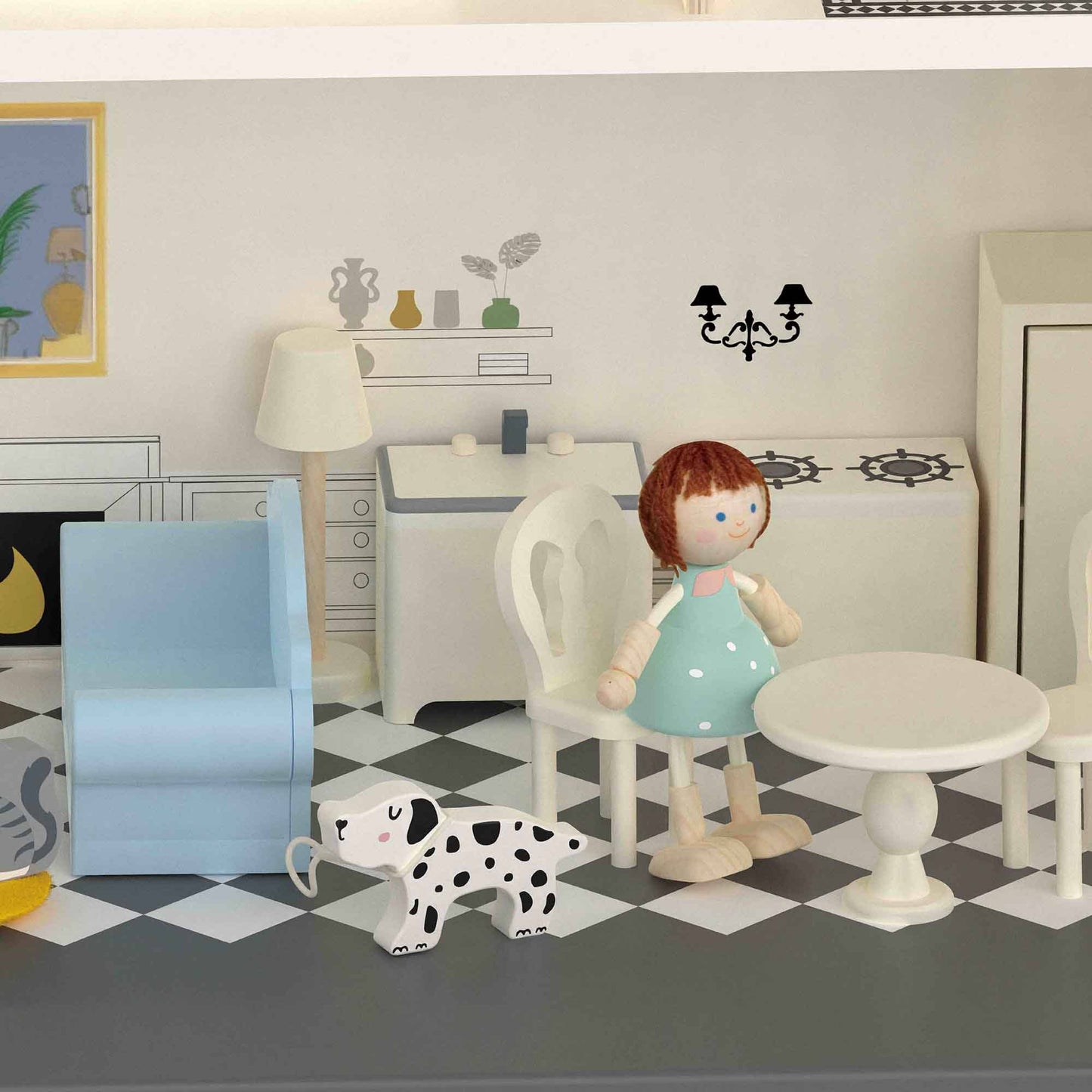 Classic World - Vintage Doll House - Rose and Friends