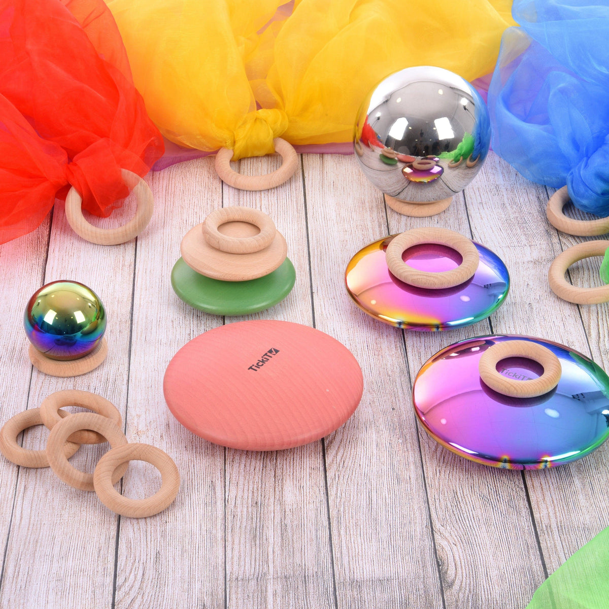 Sensory Reflective Colour Burst Balls - Sensory balls - Rose and Friends